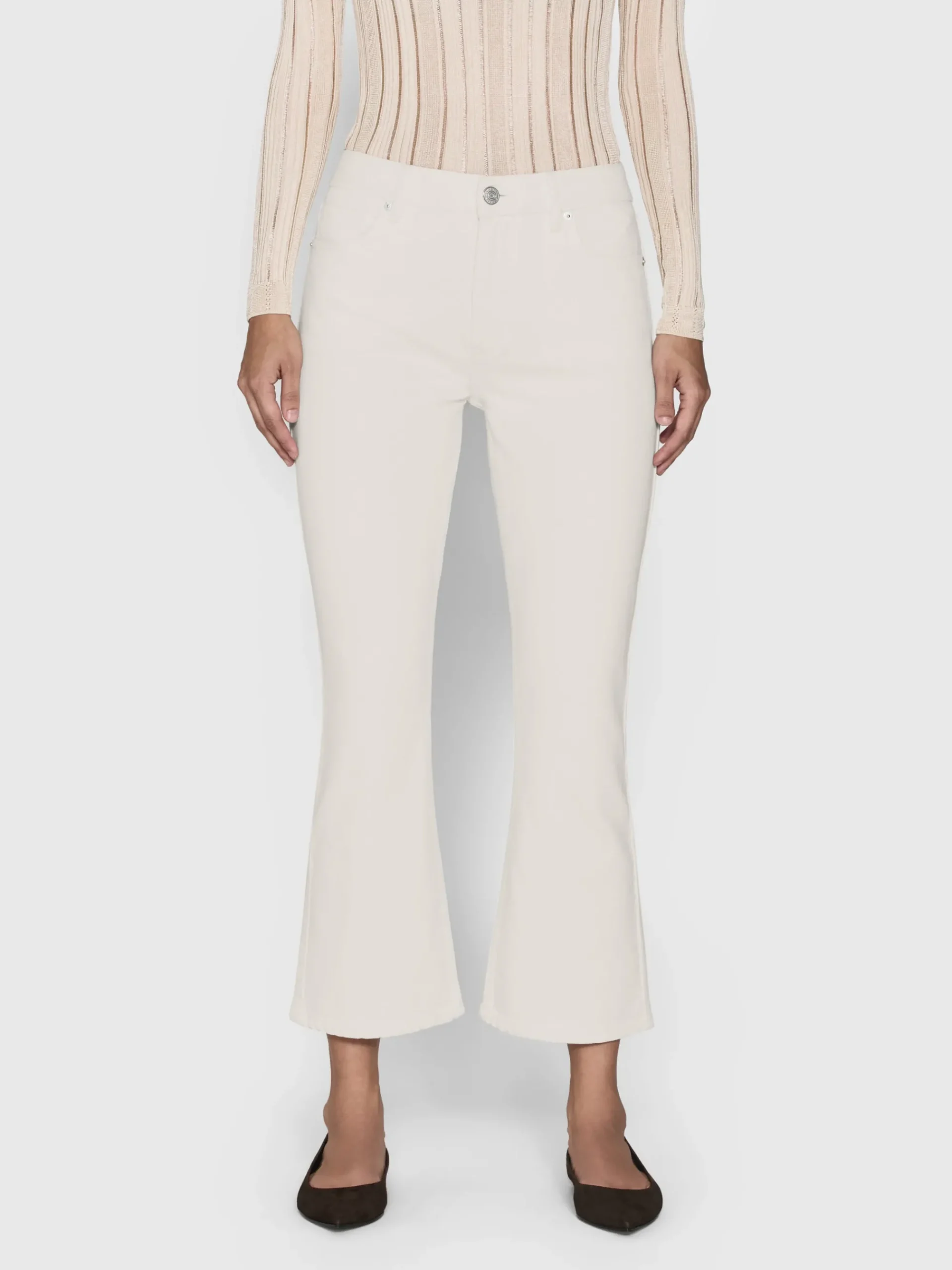 Women FRAME Le Crop Mini Boot in Au Natural Clean