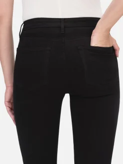 Women FRAME Le Crop Mini Boot in Film Noir