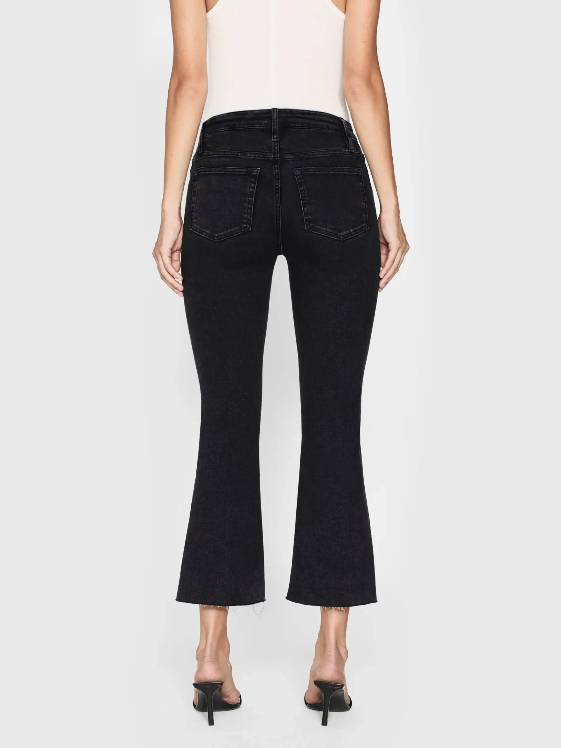 Women FRAME Le Crop Mini Boot in Radio Cascade Hem