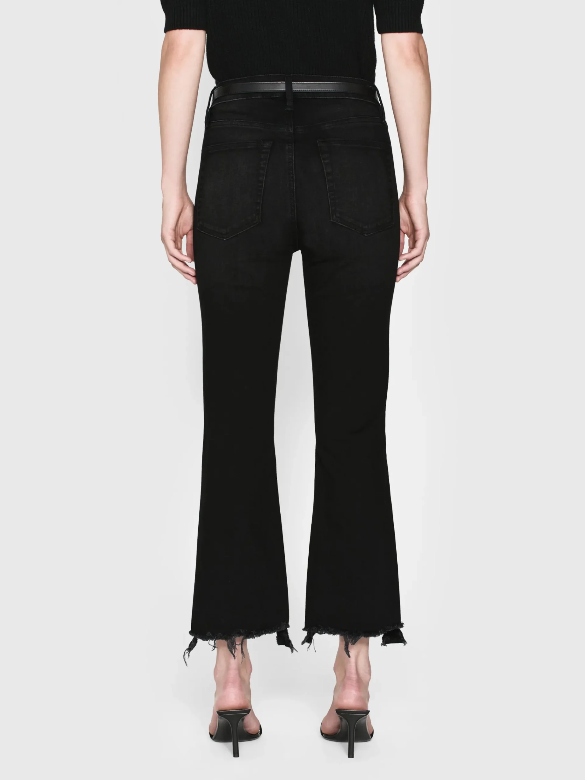 Women FRAME Le Crop Mini Boot in Tilt Stiletto Hem