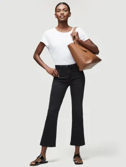 Women FRAME Le Crop Mini Boot Raw Edge in