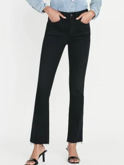 Women FRAME Le Crop Mini Boot Raw Fray in