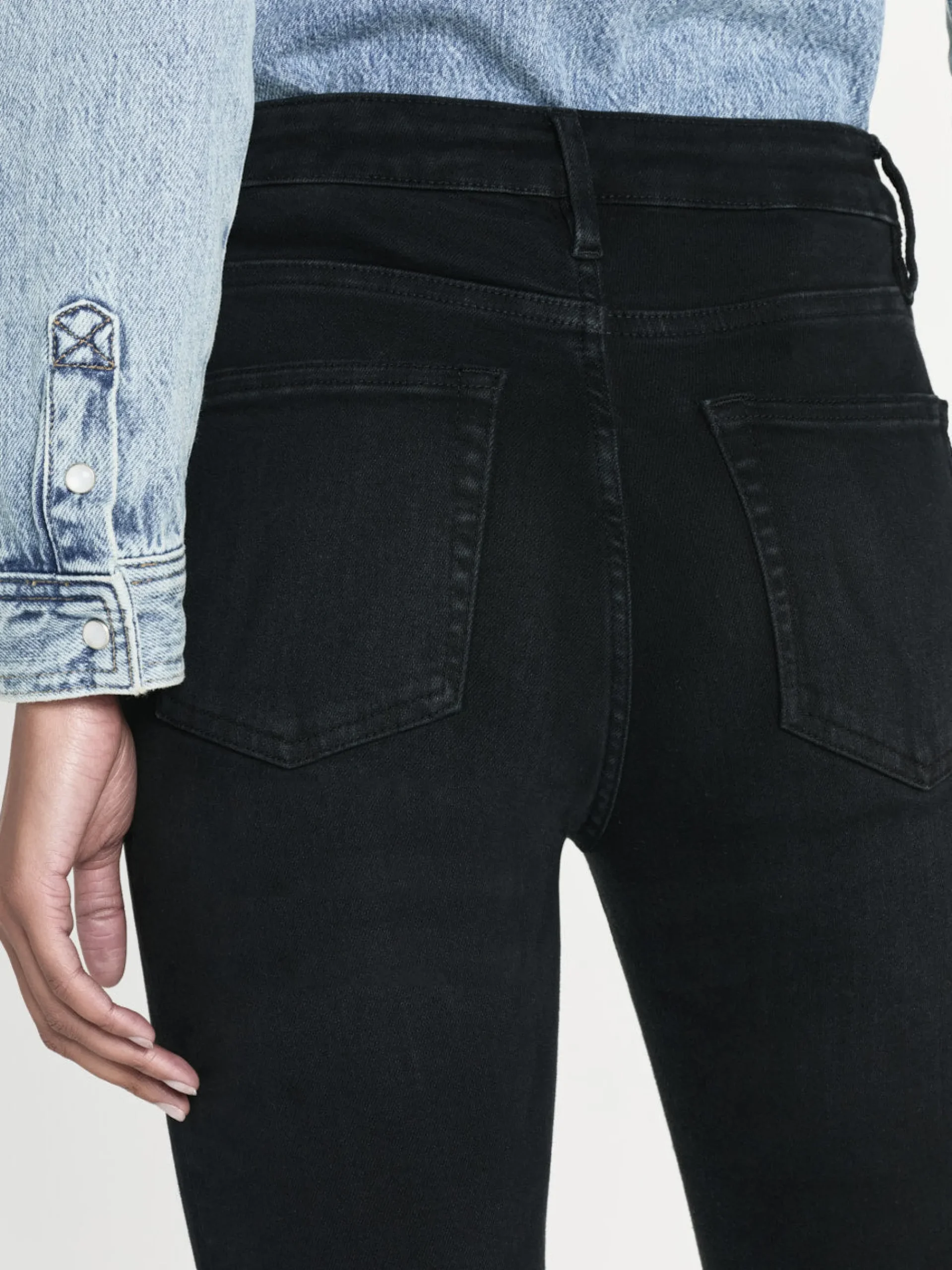 Women FRAME Le Crop Mini Boot Raw Fray in