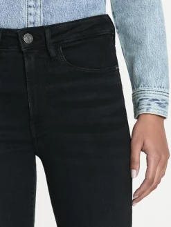 Women FRAME Le Crop Mini Boot Raw Fray in