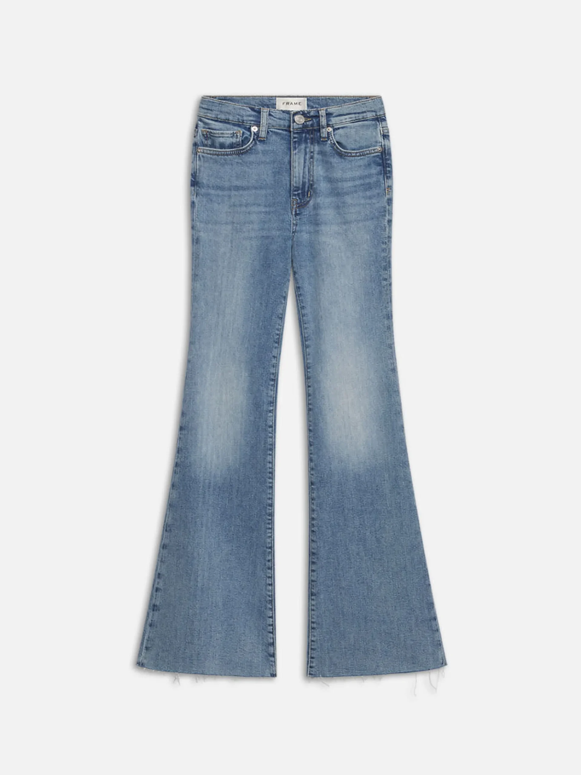 Women FRAME Le Easy Flare Raw Fray in