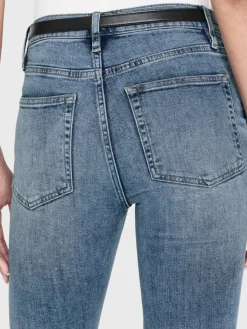 Women FRAME Le Easy Flare Raw Fray in