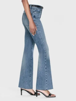 Women FRAME Le Easy Flare Raw Fray in