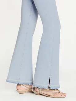 Women FRAME Le Easy Flare Released Fray Side Slit in