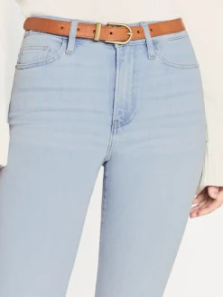 Women FRAME Le Easy Flare Released Fray Side Slit in