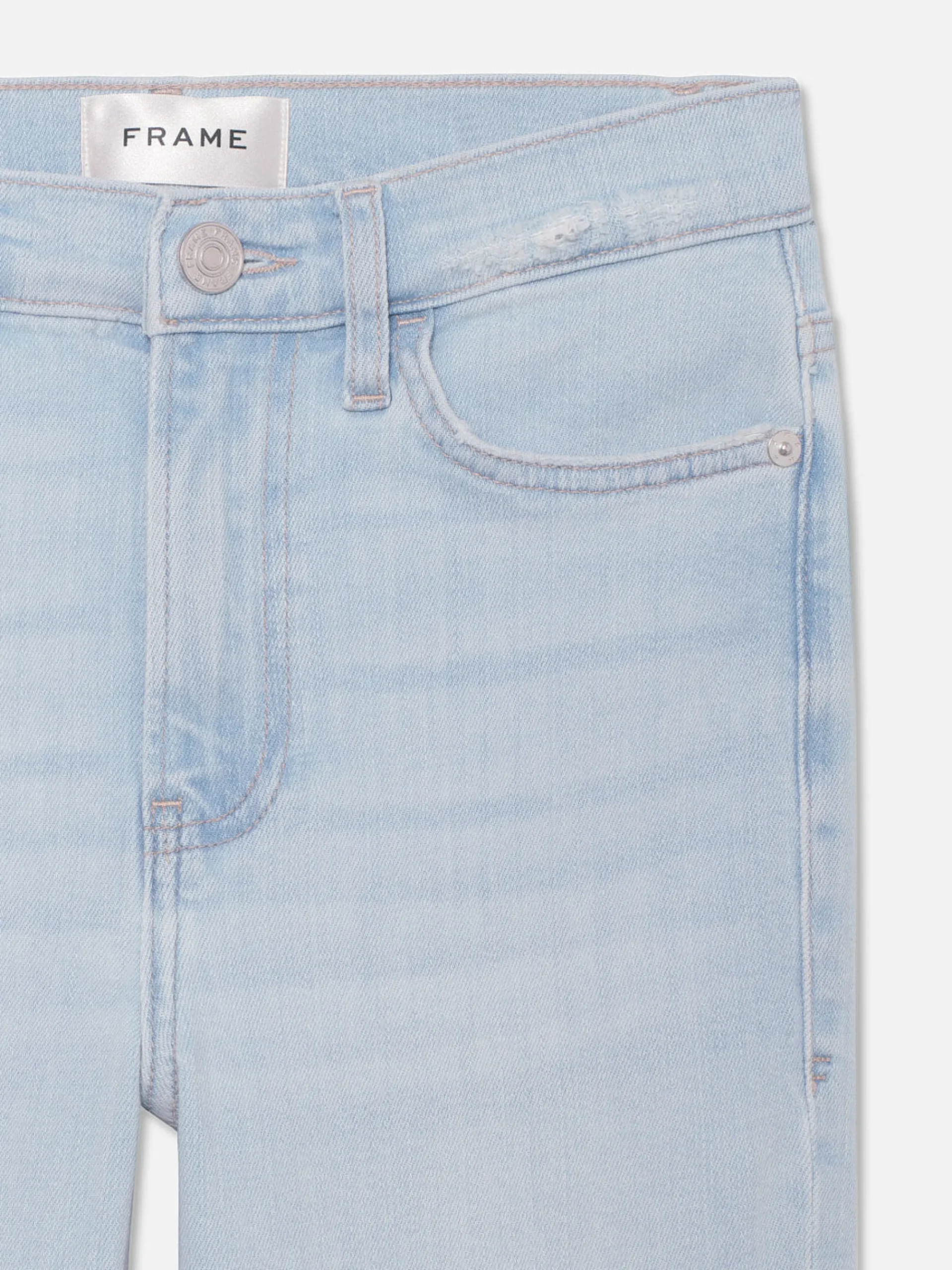 Women FRAME Le Easy Flare Released Fray Side Slit in