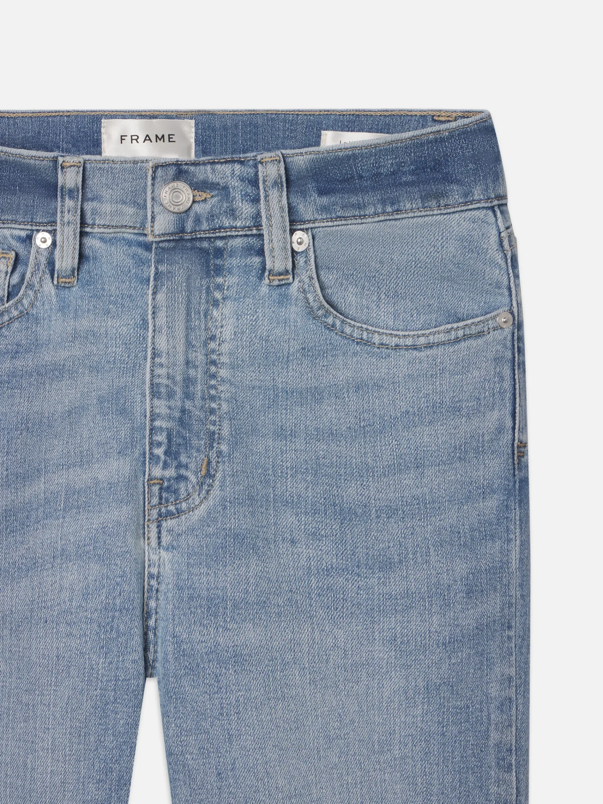 Women FRAME Le High Straight Cascade Hem in Blue Springs