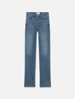 Women FRAME Le High Straight Long in Daphne Blue