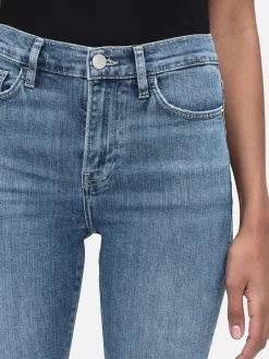 Women FRAME Le High Straight Long in Daphne Blue