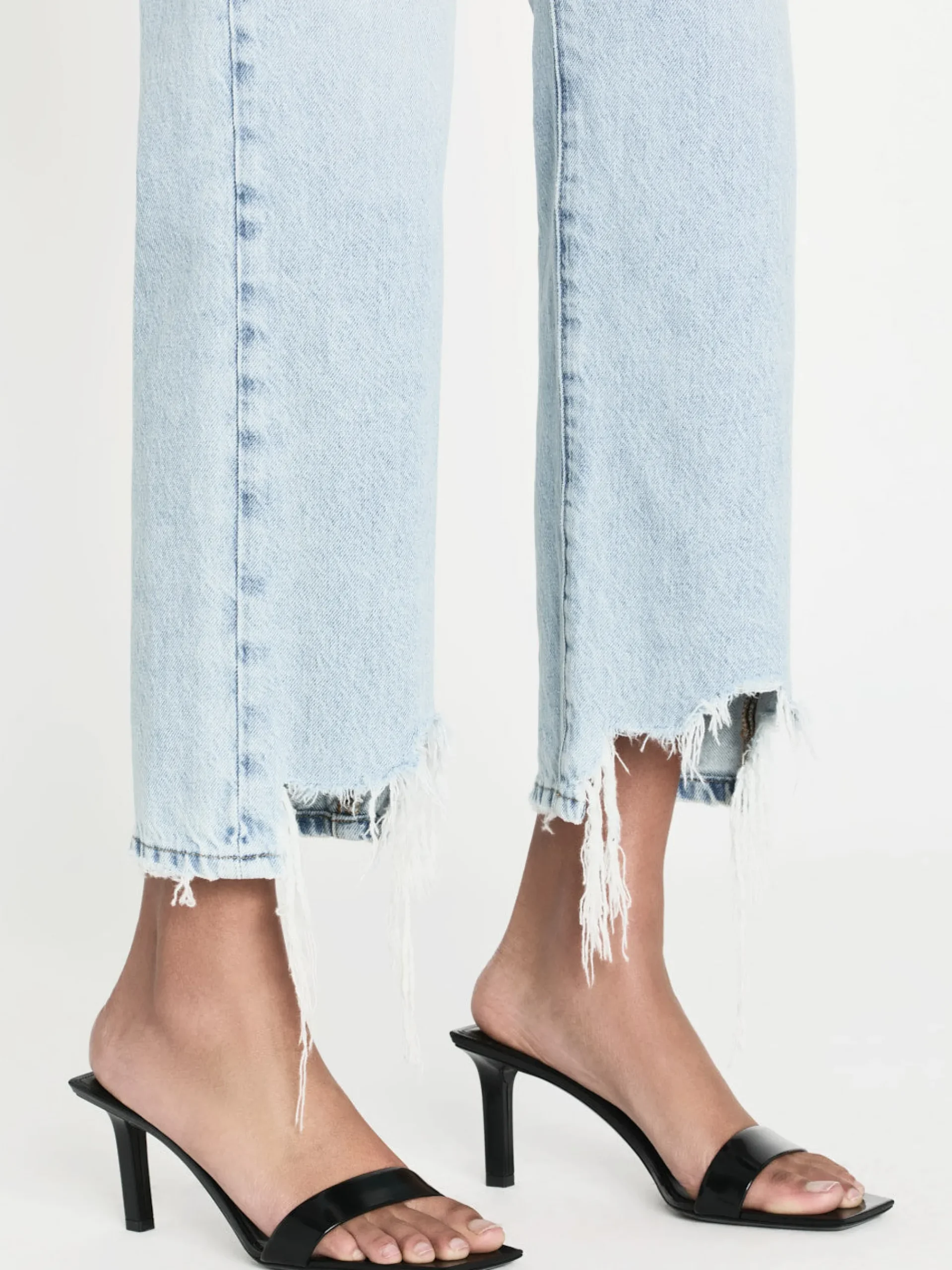 Women FRAME Le Jane Crop Bite Hem in Fizz Indigo