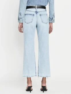Women FRAME Le Jane Crop Bite Hem in Fizz Indigo