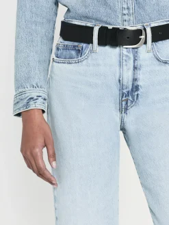 Women FRAME Le Jane Crop Bite Hem in Fizz Indigo