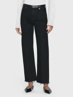 Women FRAME Le Jane Crop Raw Fray in