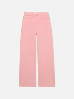 Women FRAME Le Jane Wide Crop in Washed Dusty Pink