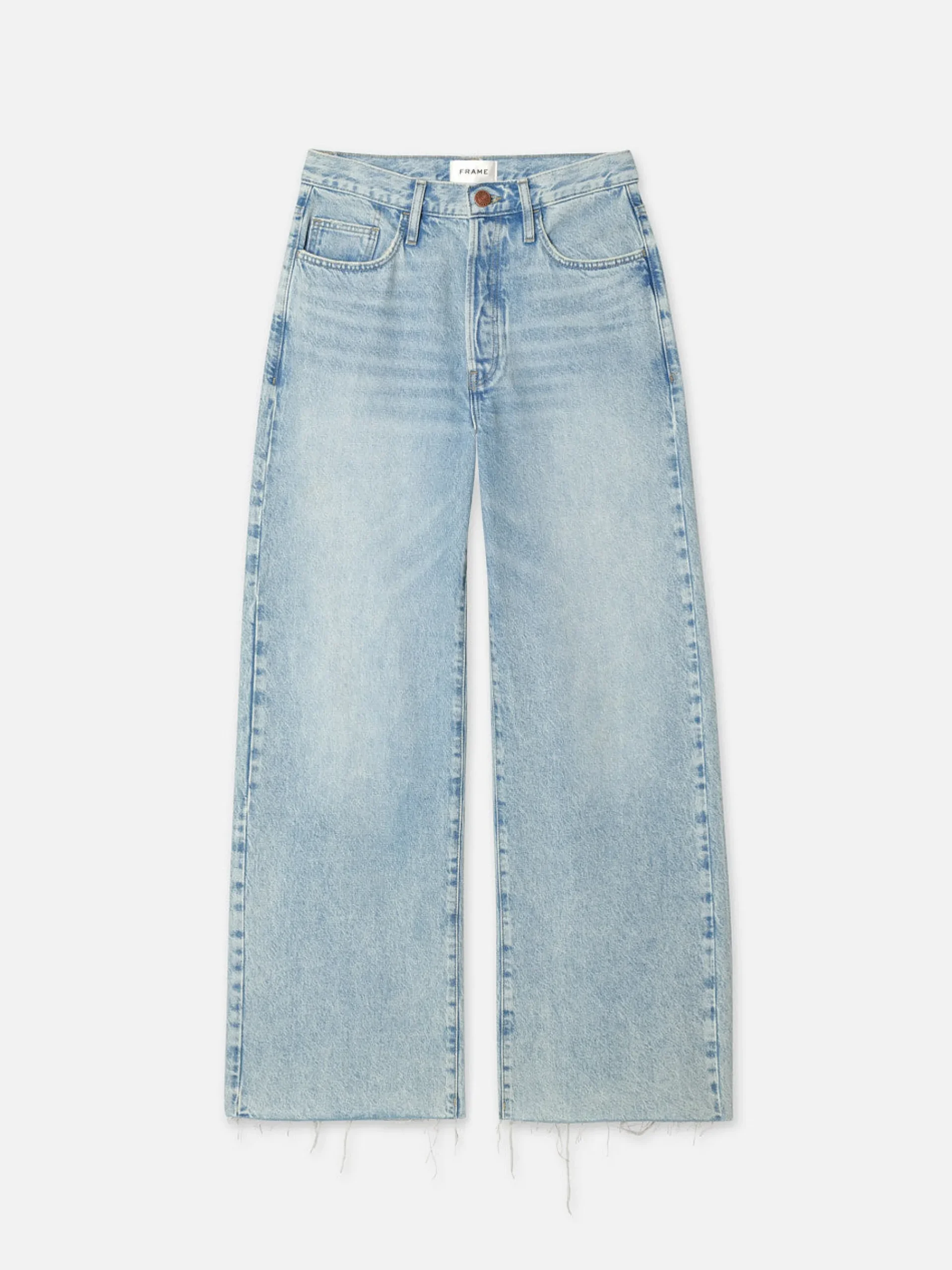 Women FRAME Le Low Baggy Wide Leg in Fizz Indigo