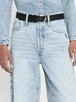 Women FRAME Le Low Baggy Wide Leg in Fizz Indigo