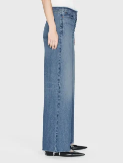 Women FRAME Le Low Baggy Wide Leg Cut Off in