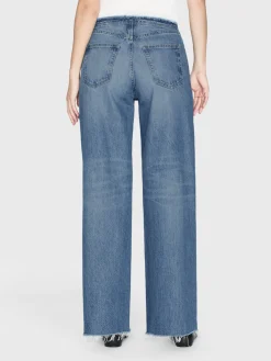 Women FRAME Le Low Baggy Wide Leg Cut Off in