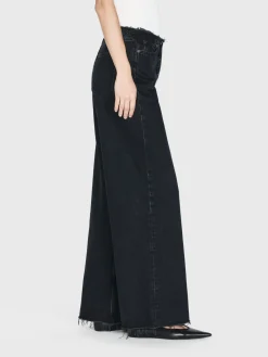 Women FRAME Le Low Baggy Wide Leg Cut Off in