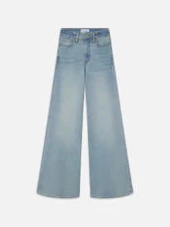 Women FRAME Le Palazzo Crop in Blue Springs