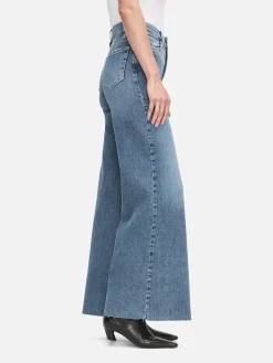 Women FRAME Le Palazzo Crop in Daphne Blue