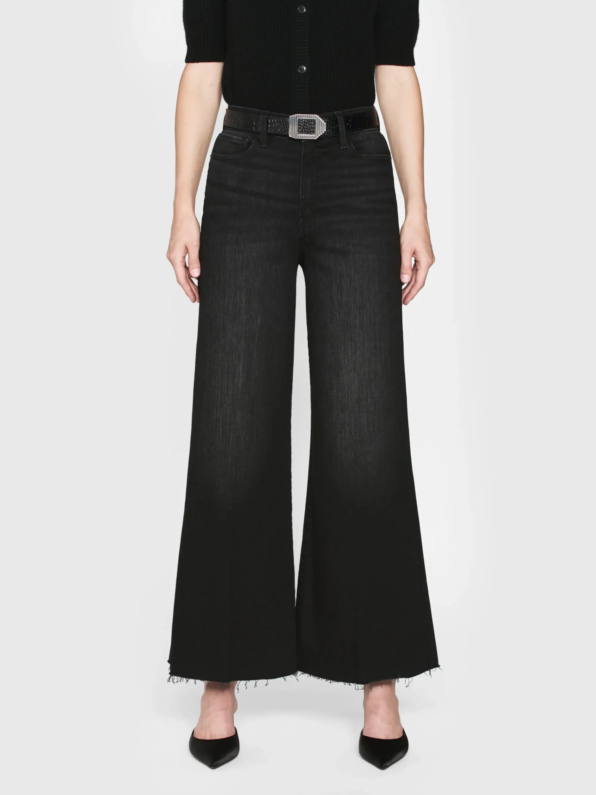 Women FRAME Le Palazzo Crop in Tilt Raw After