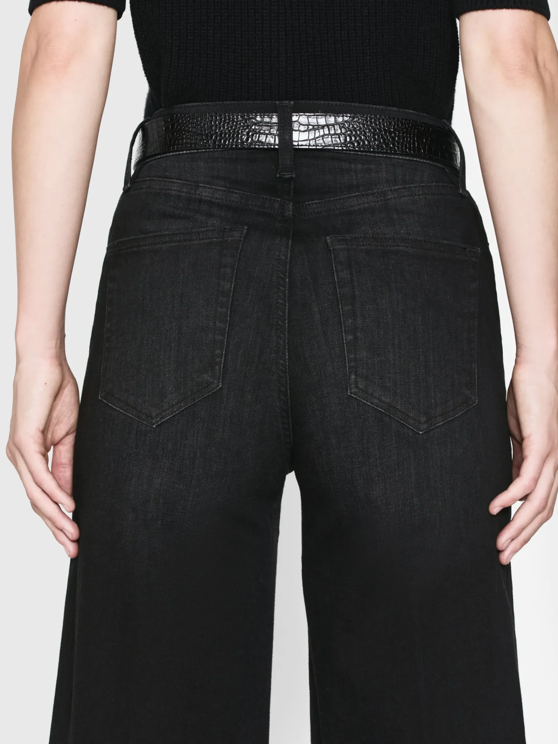 Women FRAME Le Palazzo Crop in Tilt Raw After