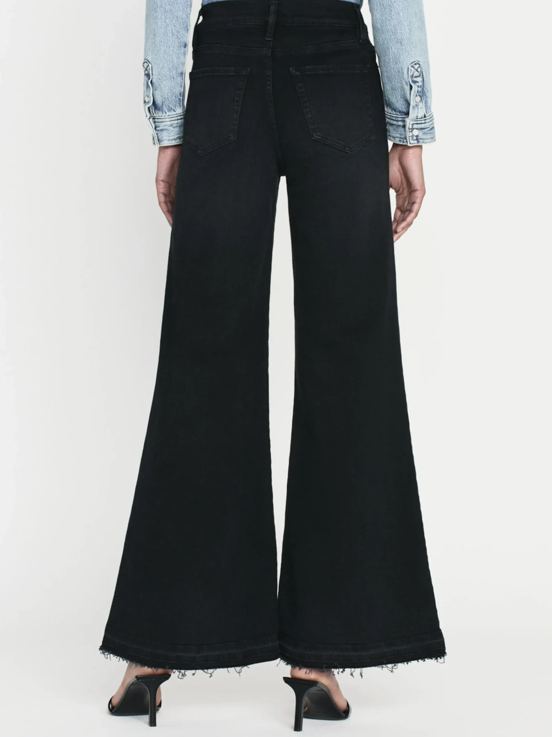 Women FRAME Le Palazzo Crop Released Hem in