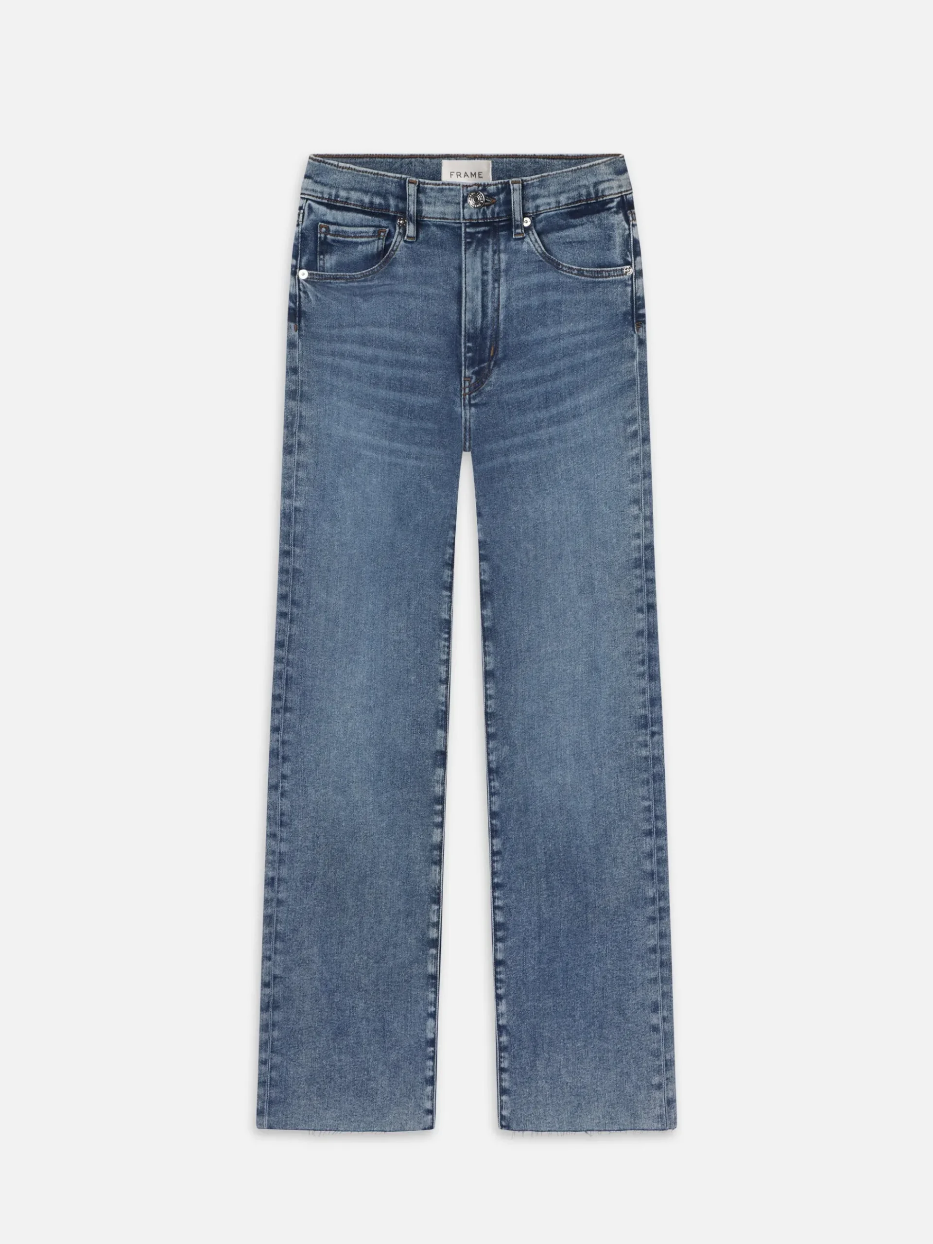 Women FRAME Le Sleek Straight in Rowley Raw Fray