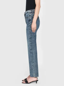 Women FRAME Le Sleek Straight in Rowley Raw Fray