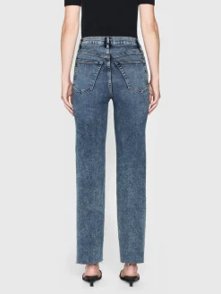 Women FRAME Le Sleek Straight in Rowley Raw Fray