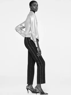 Women FRAME Le Sleek Straight Studded in