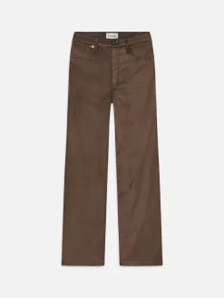 Women FRAME Le Sleek Straight Velveteen in Peppercorn Velvet