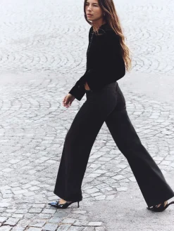 Women FRAME Le Slim Palazzo Long in