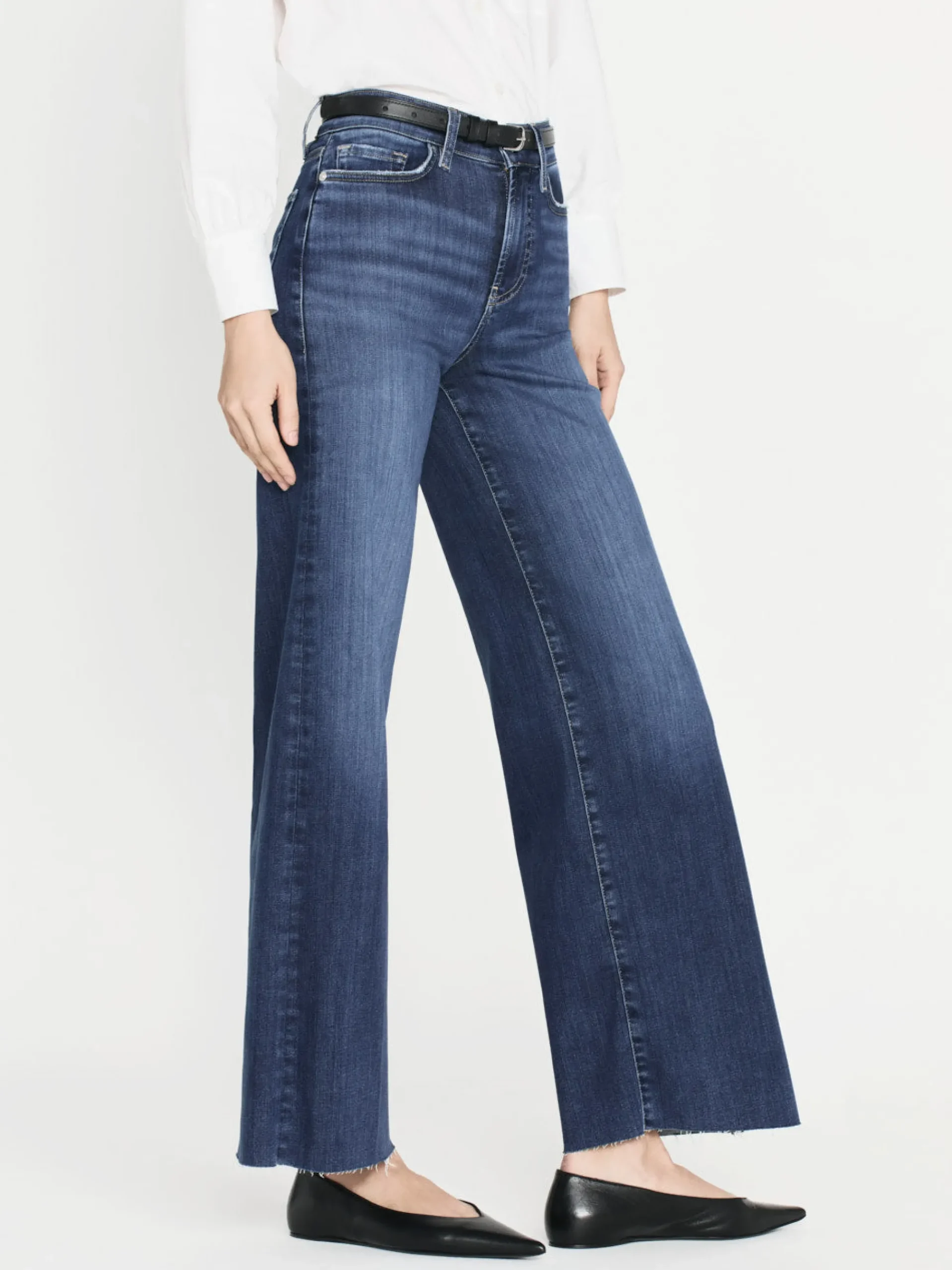 Women FRAME Le Slim Palazzo Raw After in