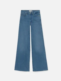 Women FRAME Le Slim Palazzo Raw Fray in