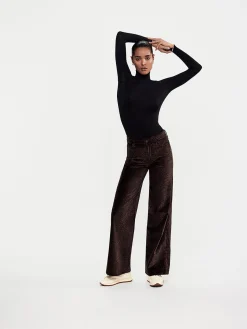 Women FRAME Le Slim Palazzo Velveteen in