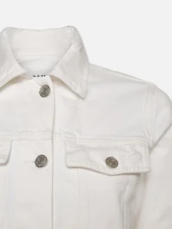 Women FRAME Le Vintage Jacket in White Rips