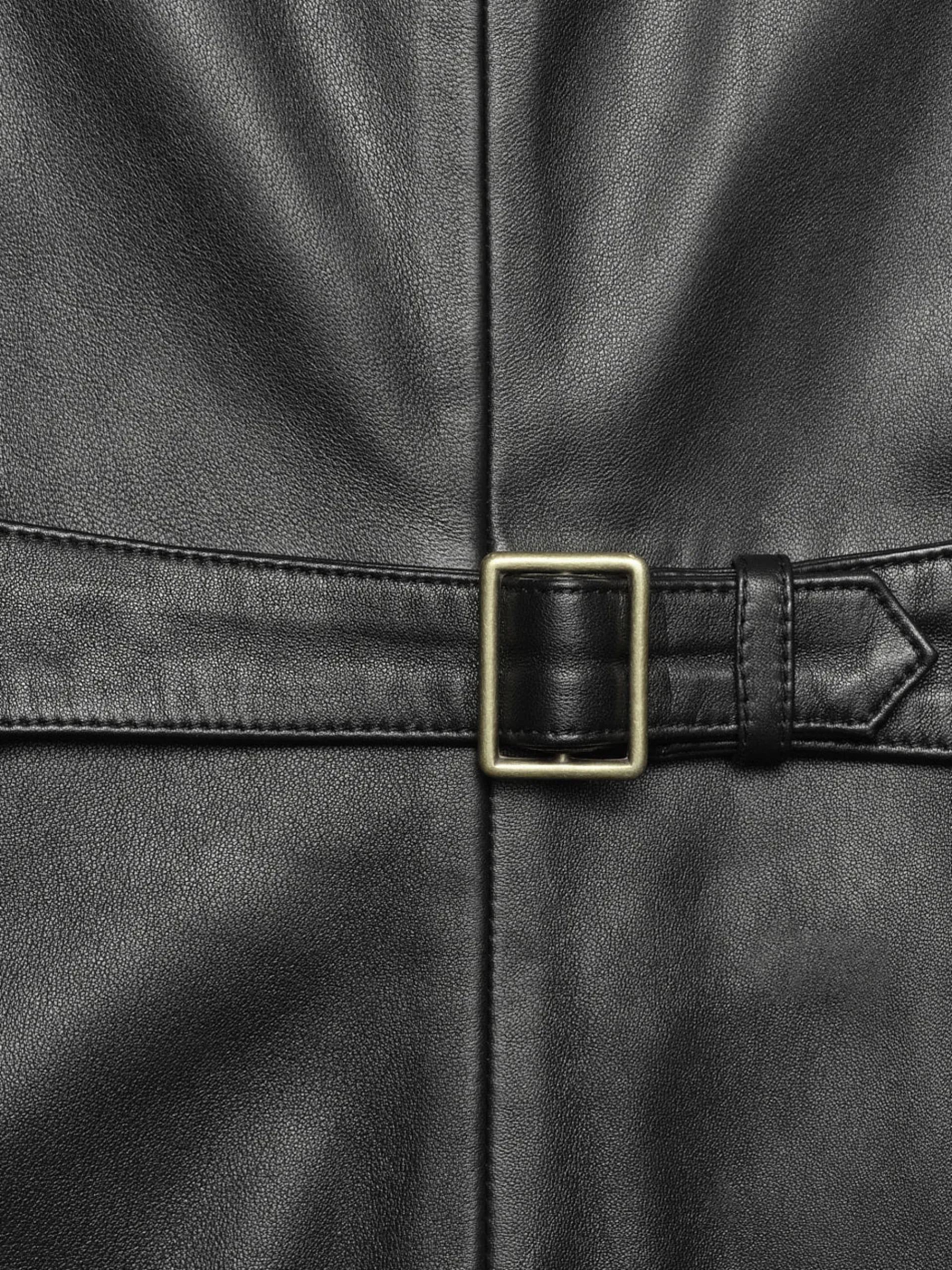 Women FRAME Leather Midi Vest Dress in