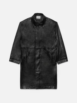 FRAME Leather Parka in