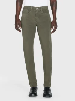 FRAME L'Homme Slim Brushed Twill in Dark Olive
