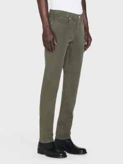 FRAME L'Homme Slim Brushed Twill in Dark Olive