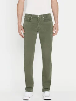 FRAME L'Homme Slim Brushed Twill in Washed Military