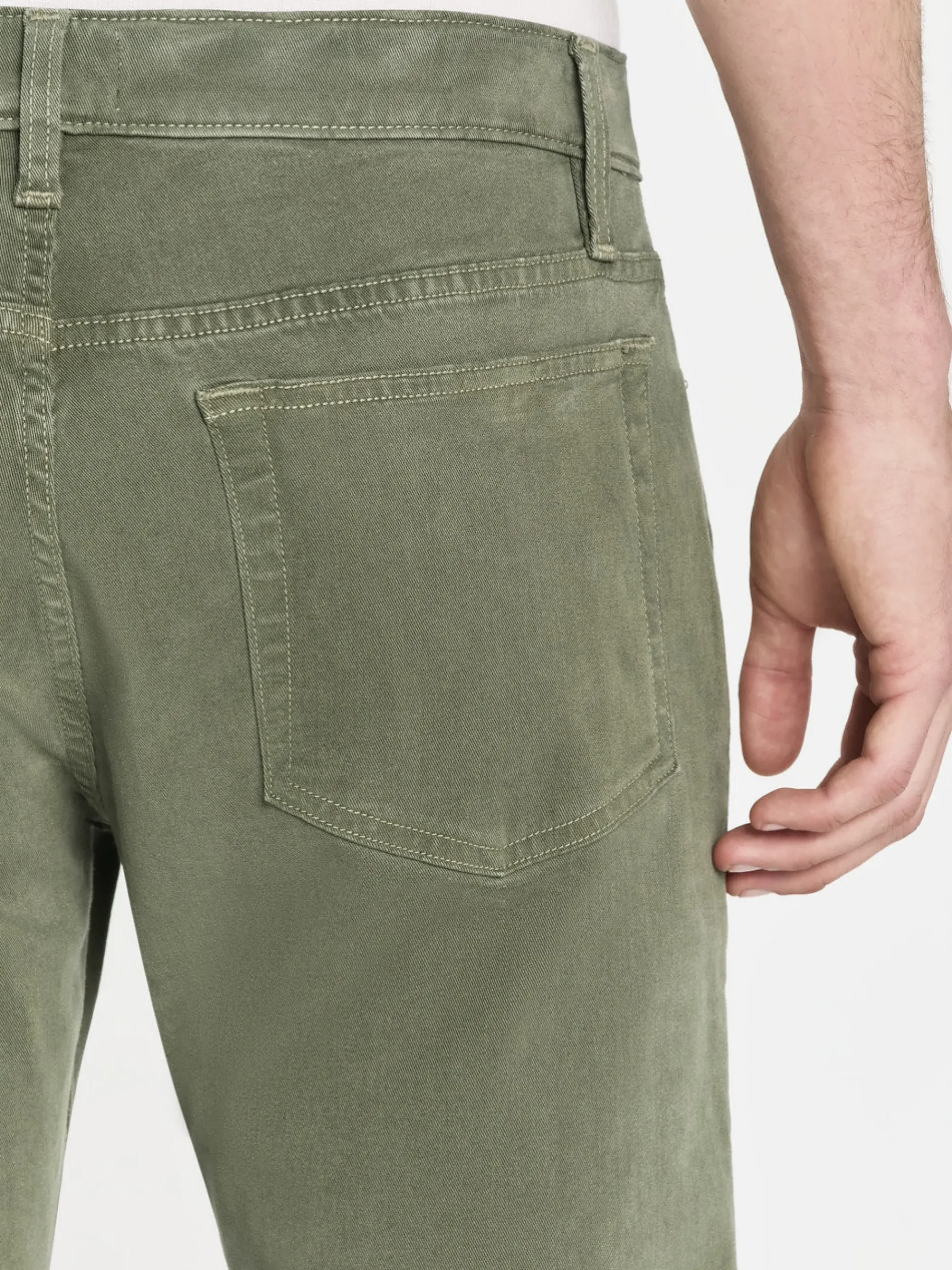 FRAME L'Homme Slim Brushed Twill in Washed Military