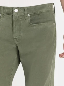 FRAME L'Homme Slim Brushed Twill in Washed Military