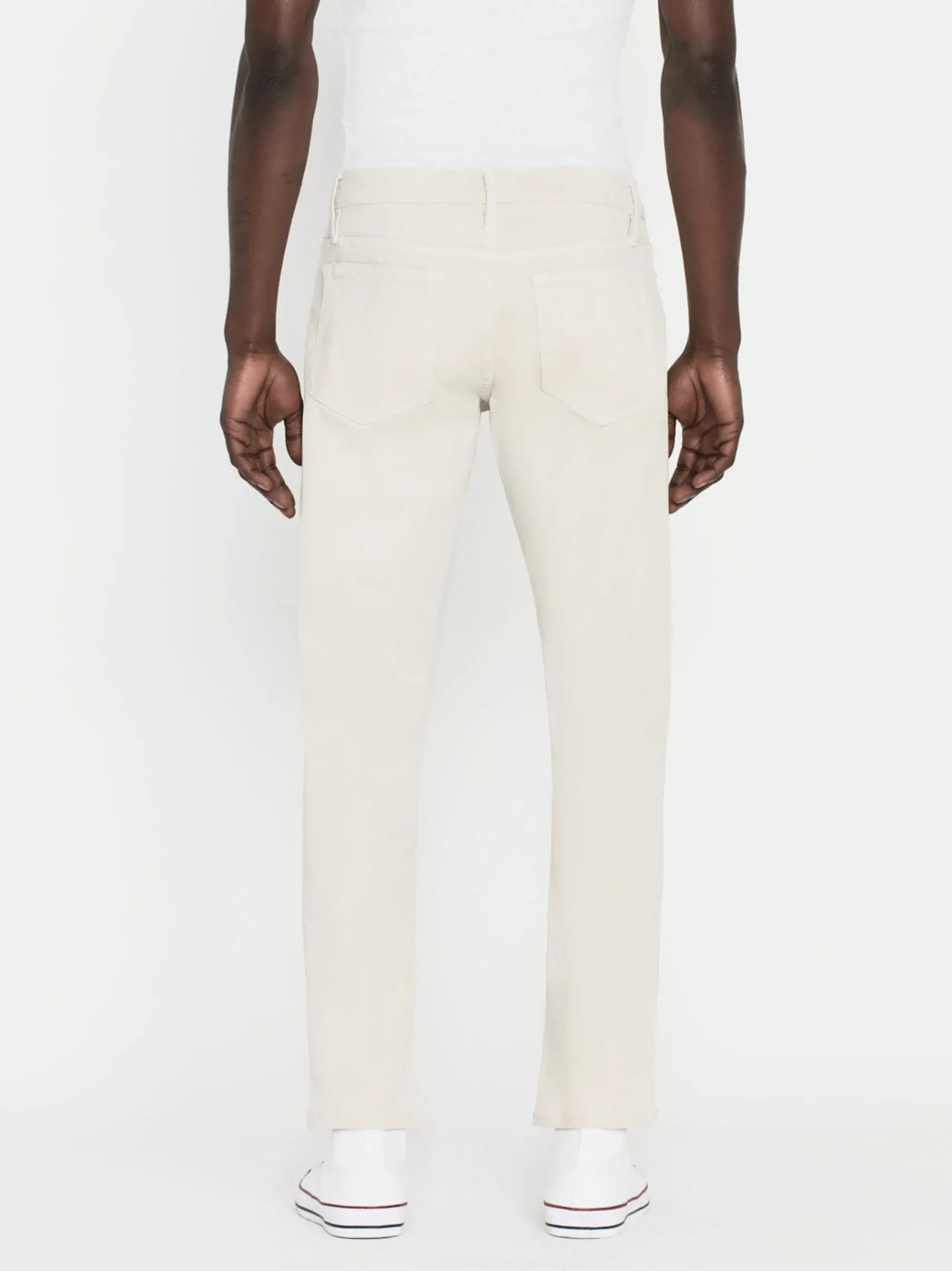 FRAME L'Homme Slim Brushed Twill in Milk Beige